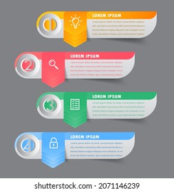 modern text box template, infographics banner 