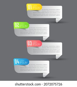 modern text box template, infographics banner 