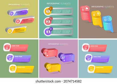 modern text box template, infographics banner 