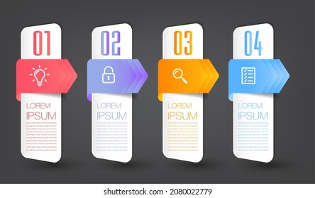 modern text box template, infographics banner 