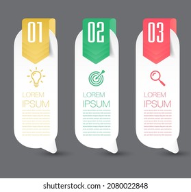 modern text box template, infographics banner 