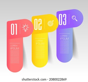 modern text box template, infographics banner 