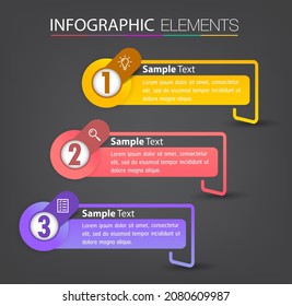 modern text box template, infographics banner 