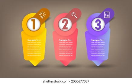 modern text box template, infographics banner 