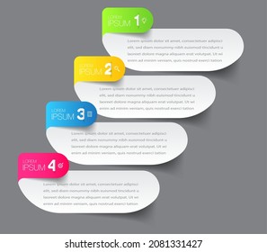 modern text box template, infographics banner 
