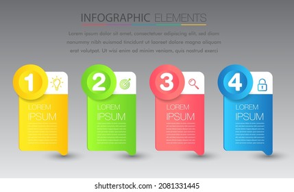 modern text box template, infographics banner 