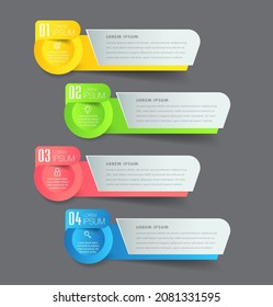 plantilla moderna de cuadro de texto, banner de infografía 