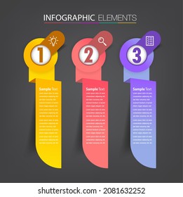 modern text box template, infographics banner 