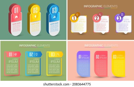 modern text box template, infographics banner