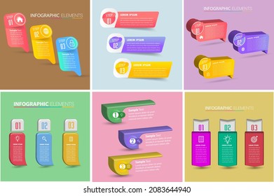 modern text box template, infographics banner