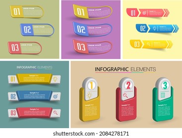 modern text box template, infographics banner