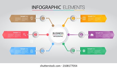 modern text box template, infographics banner 