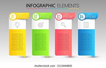 modern text box template, infographics banner 