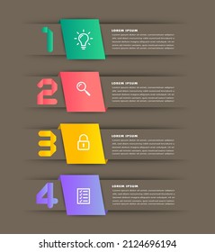 modern text box template, infographics banner