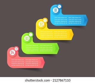 modern text box template, infographics banner 
