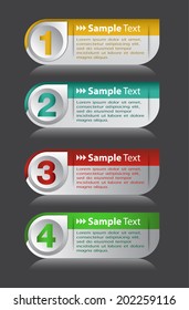 modern text box template and numbers.