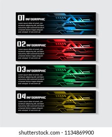 modern text box template for website computer graphic technology, banner 