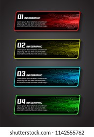 modern text box template for website computer graphic technology, banner infographics.