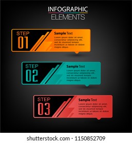 modern text box template for website computer graphic technology, banner Infographics