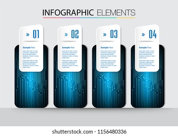 modern text box template for website computer graphic technology, banner Infographics