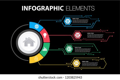 modern text box template for website computer graphic technology, banner infographics.