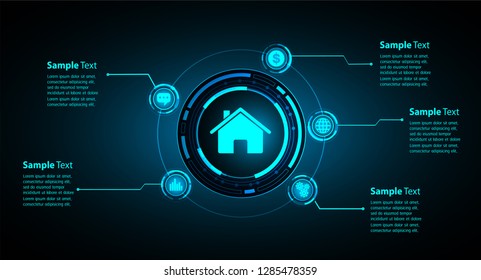 modern text box template for website computer graphic technology, banner infographics.