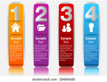 Modern text box template for website and graphic, icon.