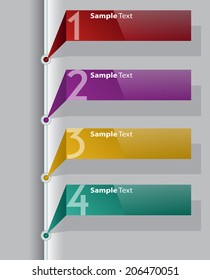 modern text box template for website, numbers, time line.
