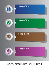 modern text box template for website and graphic, numbers, icon.