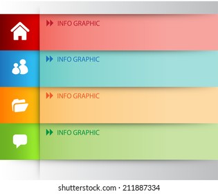 modern text box template for website and graphic, numbers, icon. 