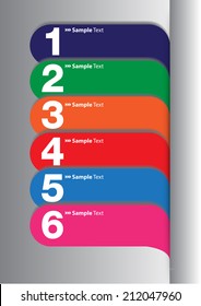 modern text box template for website and graphic, numbers, icon. 