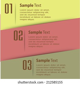 modern text box template for website and graphic, numbers. 