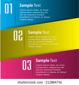modern text box template for website and graphic, numbers. 