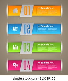 modern text box template for website and graphic, numbers. 