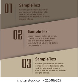 modern text box template for website and graphic, numbers. 