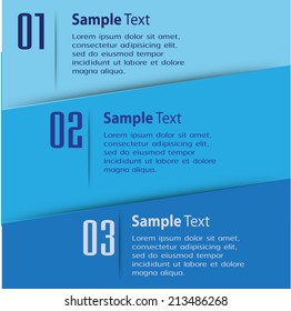 modern text box template for website and graphic, numbers. 