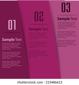 modern text box template for website and graphic, numbers. 