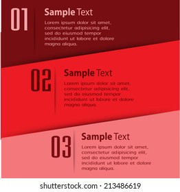 modern text box template for website and graphic, numbers. 