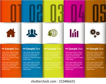 modern text box template for website and graphic, numbers. 