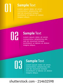 modern text box template for website and graphic, numbers, 