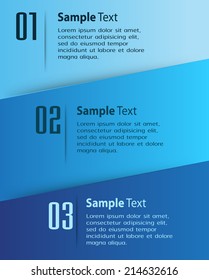modern text box template for website and graphic, numbers, 