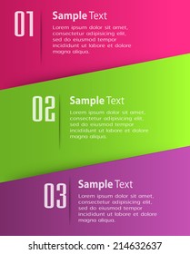 modern text box template for website and graphic, numbers, 