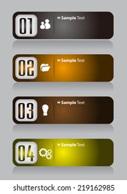 modern text box template for website and graphic, numbers, icon.