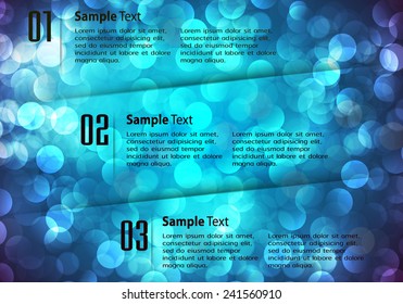 modern text box template for website computer graphic and internet, numbers. Defocused Light, Flickering Lights, Vector abstract festive background