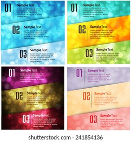 modern text box template for website computer graphic and internet, numbers. Defocused Light, Flickering Lights, Vector abstract festive background. many, various