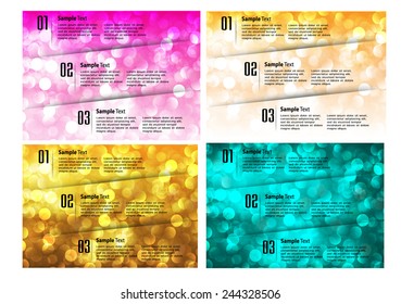 modern text box template for website computer graphic and internet, numbers. Defocused Light, Flickering Lights, Vector abstract festive background. many. various.