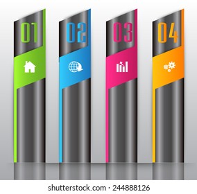 modern text box template for website computer graphic technology and internet, numbers. 