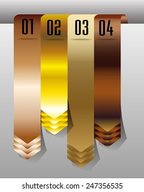 modern text box template for website computer graphic and internet, numbers. gold silver