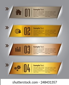 modern text box template for website computer graphic and internet, numbers. gold