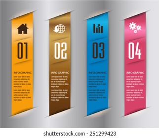 modern text box template for website computer graphic and internet, numbers. label. ribbon